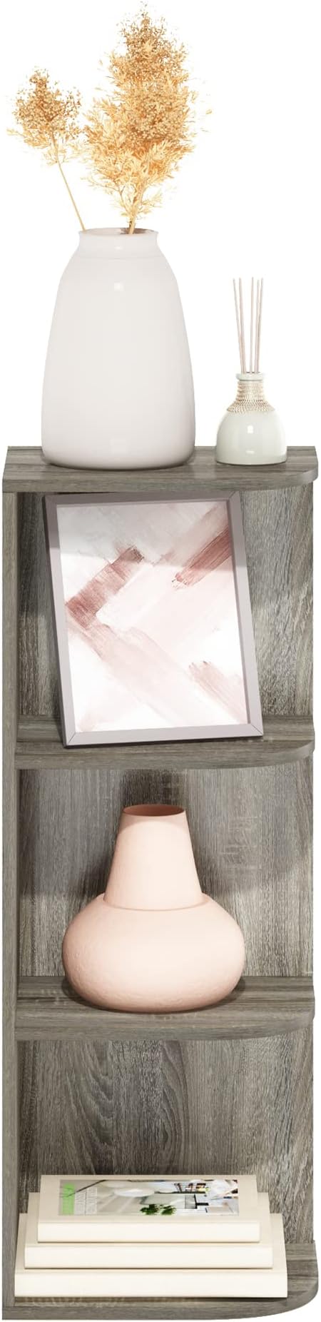 Furinno PASIR Book Shelf, 3-Tier Corner Bookshelf