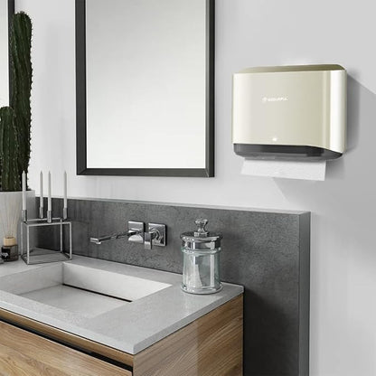 C-Fold Paper Towel Dispenser for Bathroom: Compact 200 Sheets Large Capacity