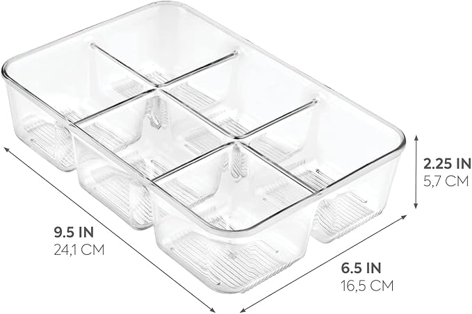 iDesign Clear Tea Bag & Sugar Packet Organizer
