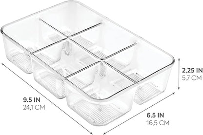 iDesign Clear Tea Bag & Sugar Packet Organizer