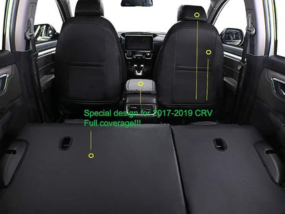 EKR CRV Car Seat Covers Custom Fit for Honda CRV 2012 2013 2014 LX,Leather Truck Seat Cover for SUV Full Set,Waterproof Car Seat Cushion, Faux Leather (Black)