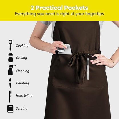 ROTANET Extra Large Apron for Men Adjustable Bib Aprons