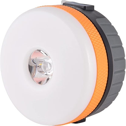LIT-PaTH LED Camping Lantern, Rechargeable Light with Magnet Base, 2200 mAh, Survival Kit for Emergency, Hurricane, Outage, Medium Orange, 1 Pack