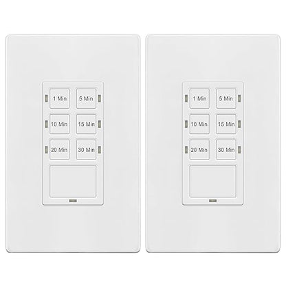 TG 30-Minute No Neutral Wire Countdown Timer Switch, 1-5-10-15-20-30 Min