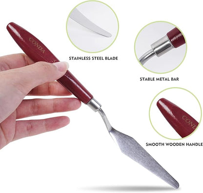 CONDA Palette Knife Painting Stainless Steel Spatula Palette Knife Oil Paint