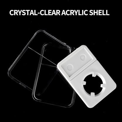 10-Pack 24mm Coin Slab Display Holder, Clear Acrylic Storage Case for Liberty, Barber, Standing Liberty and Washington Quarters, and Other 24mm Coins, Four-Point Fixation Coin Collection Box