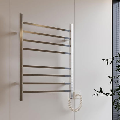 HEATGENE Towel Warmer, Heated Towel Warmer Rack, Wall-Mounted Hardwired/Plug-in