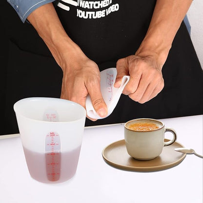 ZUYEE 3 PCS Silicone Measuring Cups Flexible Melting Measure Cups