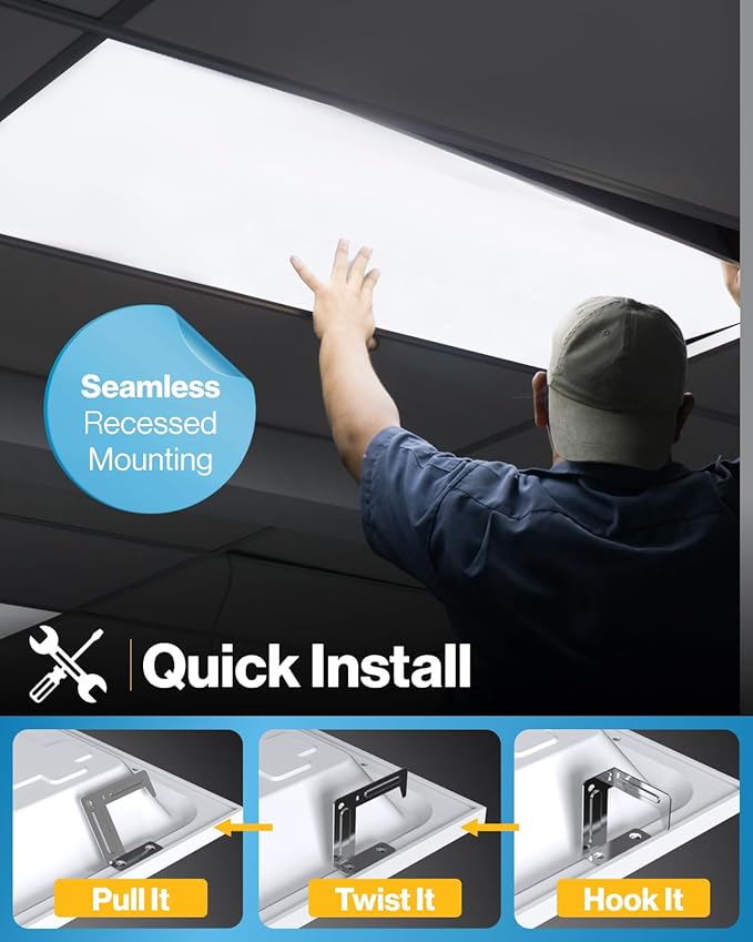 Sunco 24 Pack 2x4 LED Flat Panel Light Drop Ceiling Office Shop Commercial