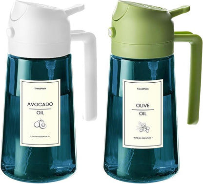 TrendPlain 16oz/470ml Blue Glass Olive Oil Sprayer