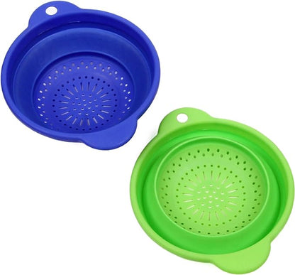 Chef Craft Select Silicone Plastic Colander, 8 inch, Color May Vary