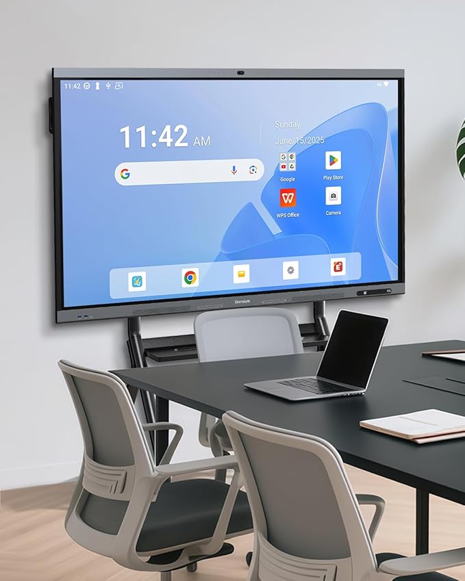 Smart Board Stand for 55-87 Inch Interactive Whiteboards, Adjustable Rolling