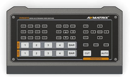 AVMATRIX HVS0401E Video Switcher Mixer 4 Channel SDI HDMI Inputs 2 Channel PGM
