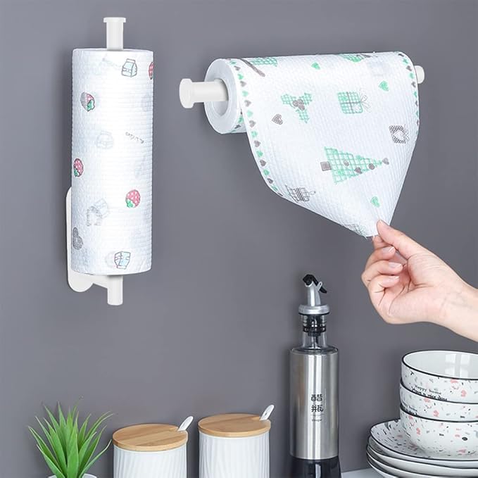MGahyi Paper Towel Holder Wall Mount, Self Adhesive Or Drilling Paper Towel