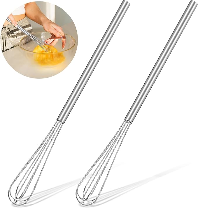 Hecila Mini Whisk Stainless Steel Mixer Compact Small Whisks