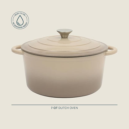 Gibson Home Addlestone 7 Qt Enameled Cast Iron Dutch Oven Pot