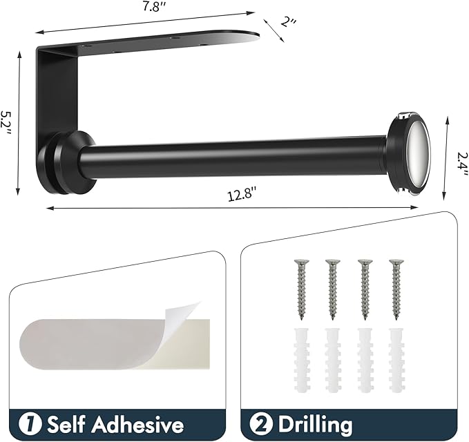 theaoo Under Cabinet Paper Towel Holder