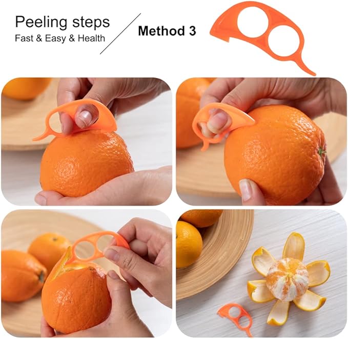 Soft Home Premium Plastic Orange Peeler Lemon Citrus Peel Cutter Vegetable