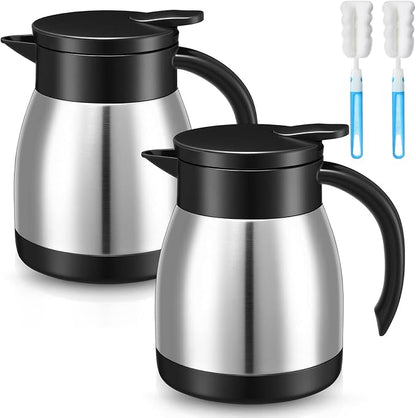 Norme 2 Pcs Thermal Coffee Carafe Insulated Stainless Steel Coffee Carafe