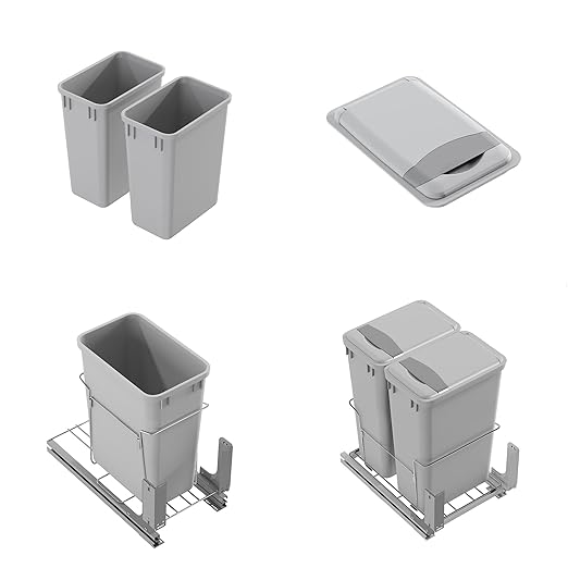 Dowell 10 Pack 35Qt Wastebasket Trash Container,