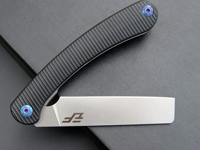 Eafengrow EF939 Folding Pocket Knife with D2 Steel Blade G10 Handle; EDC Pocket Folding Knife for Camping Survival and Outdoor (Black)