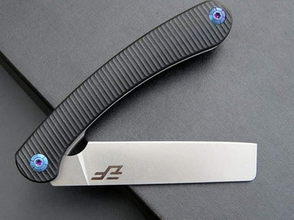 Eafengrow EF939 Folding Pocket Knife with D2 Steel Blade G10 Handle; EDC Pocket Folding Knife for Camping Survival and Outdoor (Black)