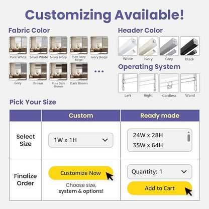 FOIRESOFT Standard Custom Blackout Zebra Roller Blinds Dual Layer Privacy Shade