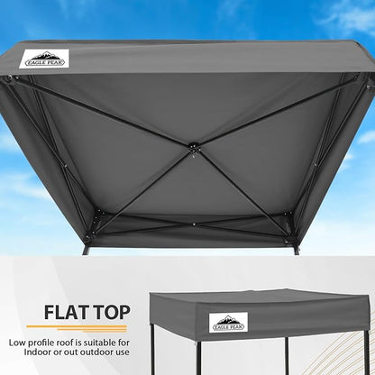 EAGLE PEAK Flex Compact 4x4 Pop-up Canopy Changing Room, Portable Privacy Dressing Room for Indoor Fashion Photoshoots, Camping, or Pool, Dark Gray