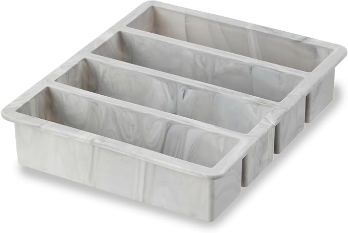 Host Ice Cube Tray, Makes Four 5-Inch Long Cubes, Durable Silicone Trays