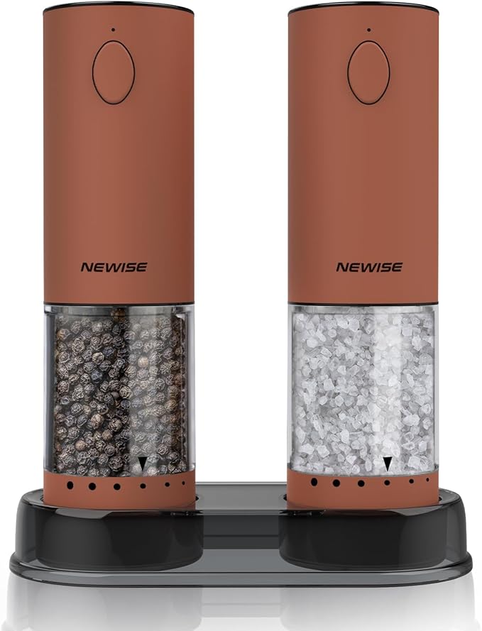 Newise Electric Salt and Pepper Grinder Set Rechargeable