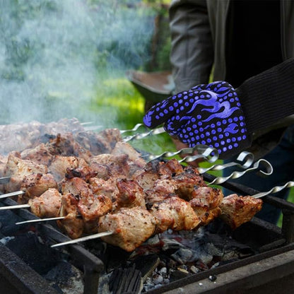 Comsmart BBQ Gloves, 1472F Heat Resistant Silicone Non-Slip Oven Mitts