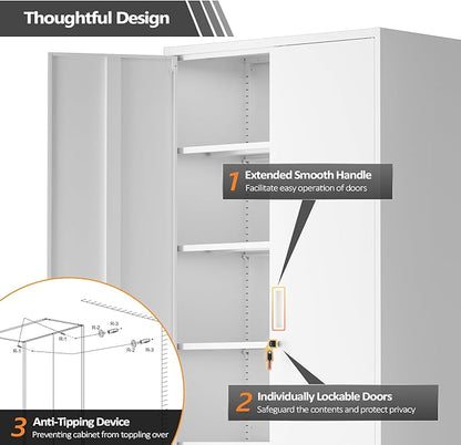 VINGLI Metal Garage Storage Cabinet