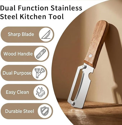 2 Pack Multifunctional Vegetable Peeler, 2-in-1 Kitchen Peeler