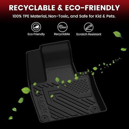 LASFIT Floor Mats & Cargo Liner for 2016-2026 Volvo XC90 Non-PHEV 7 Seats Only, Custom Fit All Weather TPE Floor Liners, Refined Interior Protection, 1st 2nd 3rd Row Mats, Trunk Mat & Backrest Mats