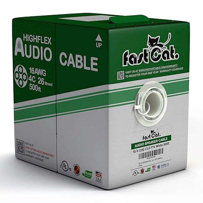 fast Cat. Audio Cable/Speaker Wire 500ft Pull Box- PVC Jacket
