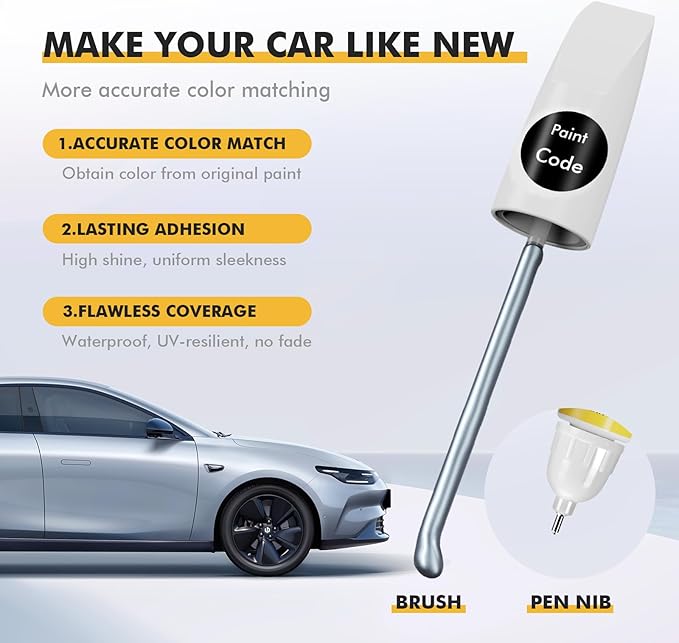 (Agate Black (UM) Car Touch Up Paint for ford, Car Paint Scratch Repair Kit, 2 in 1 Premium Scratch Remover Pen with Exact Color-Matched