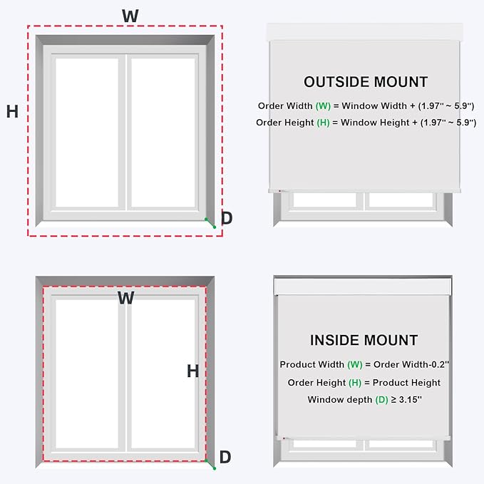 ZSTARR Motorized Smart Blind for Window, Automatic Blackout Roller Shade