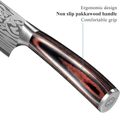 Sunnecko Japanese Nakiri Knife 7 Inch