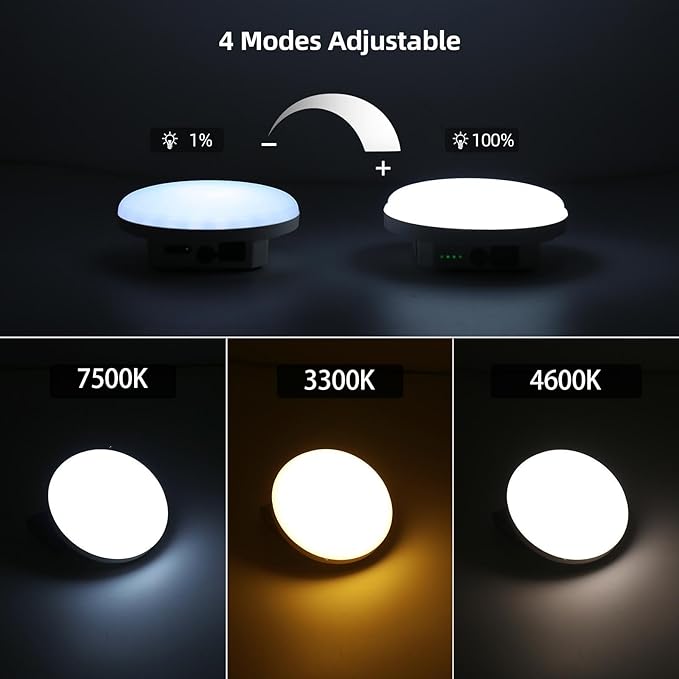 Hanging Camping Tent Light LED Rechargeable Portable Lantern Waterproof Outdoor Camp Lamp with Battery Power for Glamping Indoor Outages Car Repair(Infinite Dimming)