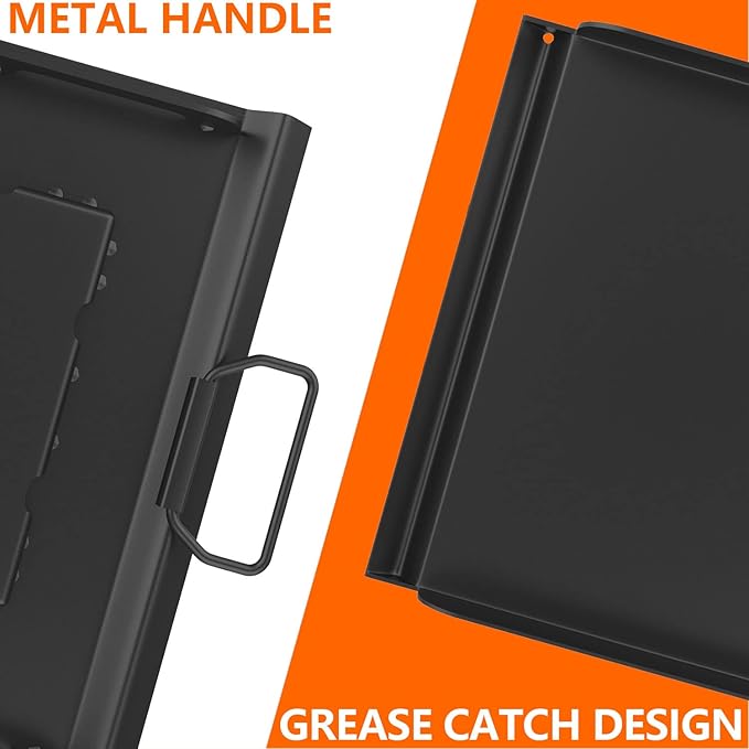 Heavy Duty Steel Griddle for Camp Chef 14" Stove Cooking Systems, Carbon Steel Flat Top with Carry Bag for Camp Chef 1-Burner Griddle Outdoor Cooking Equipment 14" x 16"