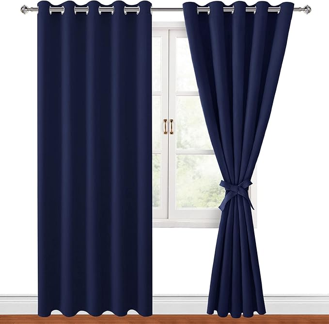 Hiasan Blackout Curtains for Bedroom, 60 x 84 Inches Long