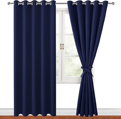 Hiasan Blackout Curtains for Bedroom, 60 x 84 Inches Long