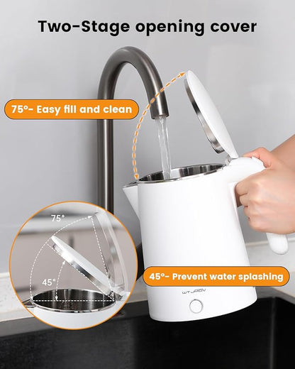 Electric Kettle Stainless Steel, 1.0L Small Water Boiler 1200W Fast Boiling
