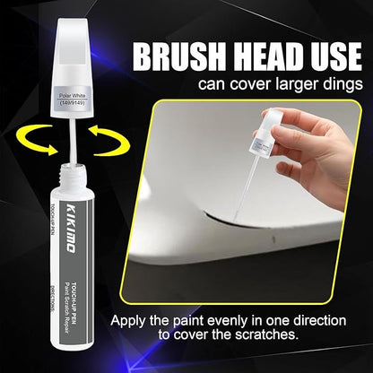 KIKIMO for Mercedes-Benz Touch Up Paint(Cirrus Silver Metallic(922)), Car Paint Repair Kit for Mercedes-Benz, 2 In 1 Scratches Repair with Pen Tip and Brush, Color-Matched for Quick & Easy Fix