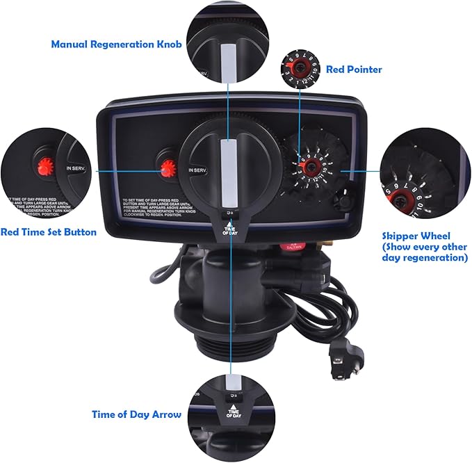 5600 Water Softener Timer, 110V 12 Day Timer Control Valve