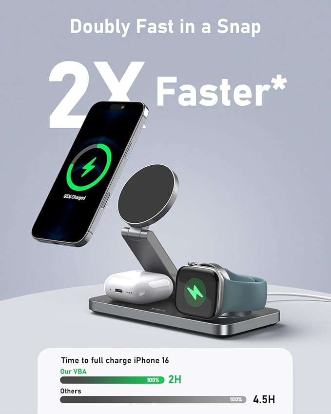 VBA 3 in 1 Wireless Charging Station