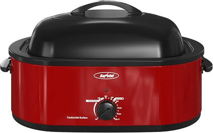 Sunvivi Roaster Oven with Self-Basting Lid, 20 Quart Electric Roaster with