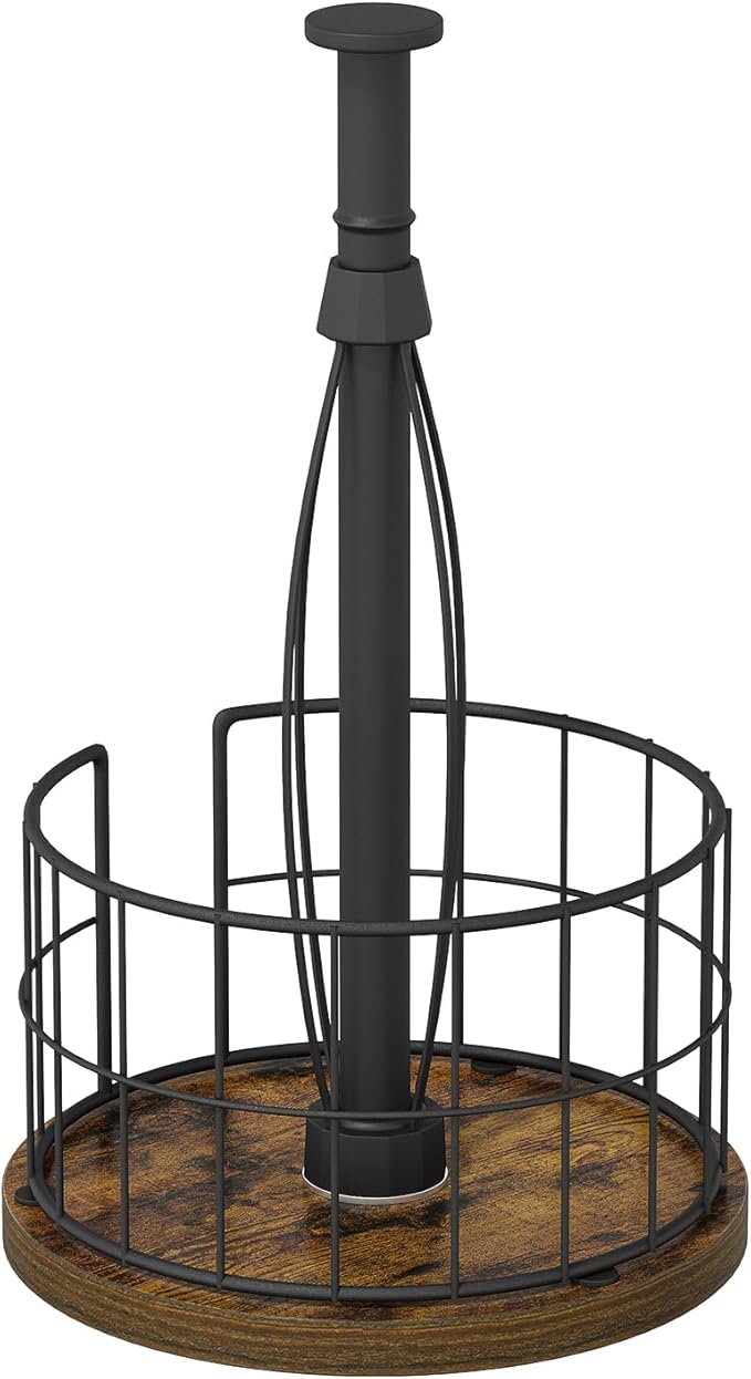 YINMIT Paper Towel Holder Countertop, One-Handed Tear Farmhouse Paper Towel