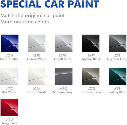LZ7G Florett Silver Touch Up Paint Compatible with Audi, DIY Car Paint Scratch Repair, Quick & Easy Fix Automotive Scratch Repair for Q3/Q5/Q7/Q8/A3/A4/A5/A6/A7/A8/E-Tron/R8/TT