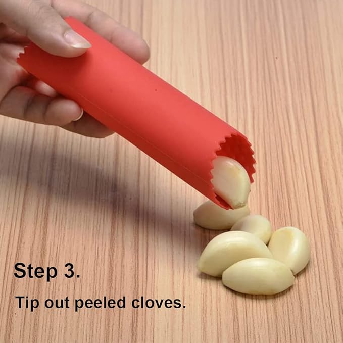 2 Set Silicone Garlic Peeler Easy Roller Tube Useful Garlic Odorfree Kitchen